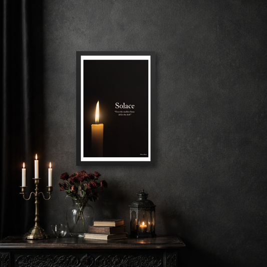 Solace | Candle Dark Aesthetic Enhanced Premium Framed Poster