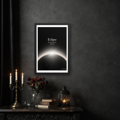 Eclipse | Solar Eclipse Enhanced Premium Framed Poster
