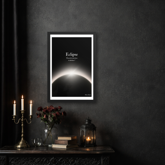 Eclipse | Solar Eclipse Enhanced Premium Framed Poster